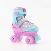 Glitter Ajustable Quad Roller Patines Con Light Up Wheels