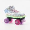 Material láser semi suave LED patinador de patinaje cuádruple para niños