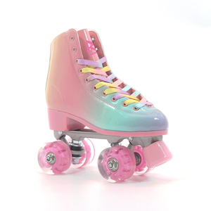 OEM Nuevos gradientes Glitter Quad Disco Roller Skate